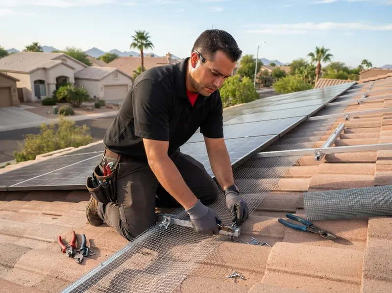 Pigeon Proofing and Solar Panel Exclusion in Gilbert, AZ